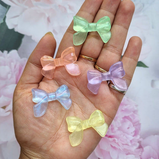 Acrylic Luminous Bow Beads