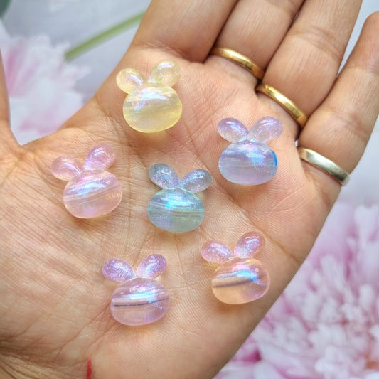 Acrylic Glitter Bunny (Horizontal Hole)