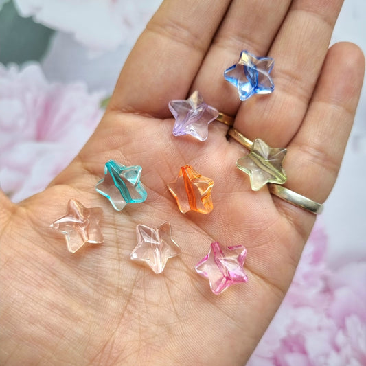 Acrylic Colourful Star Beads