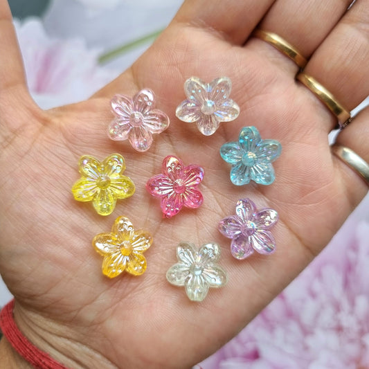 Rainbow Shine Colorful Flower Beads