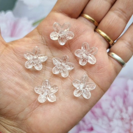 Acrylic Transparent Flower Beads