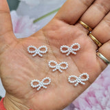 Acrylic Pearl Bow Rings