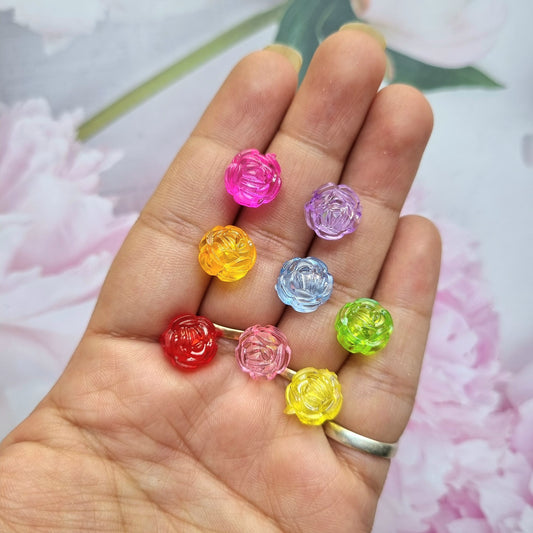 Acrylic Colourful Flower Beads