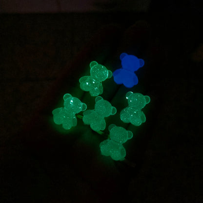 Acrylic Luminous Teddy Beads