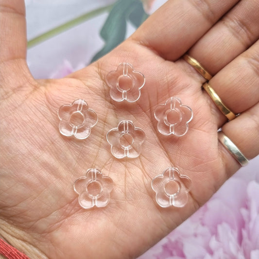 Acrylic Transparent Flower Rings