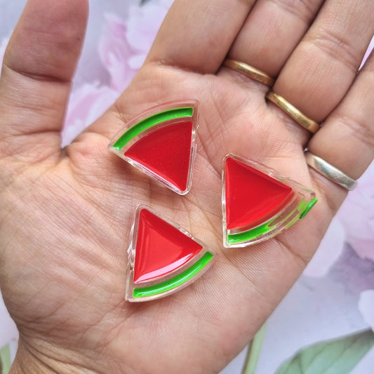 Acrylic Enamel Watermelon Beads