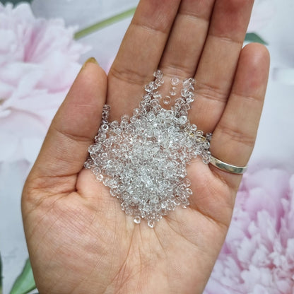 Seed Beads - Transparent | Size - 11/0 (2mm) & 8/0 (3mm)