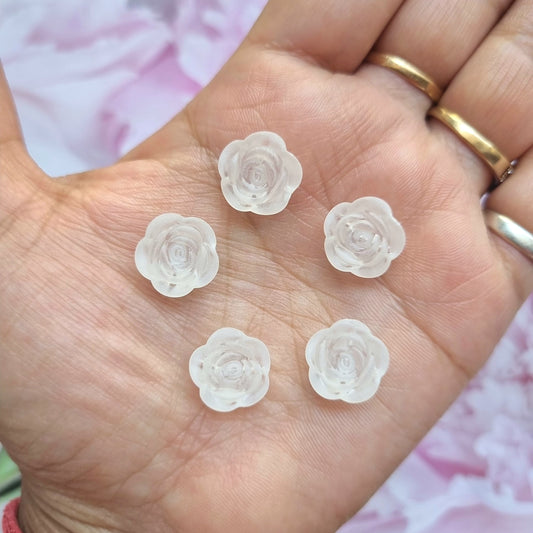 Acrylic Frost Rose Beads