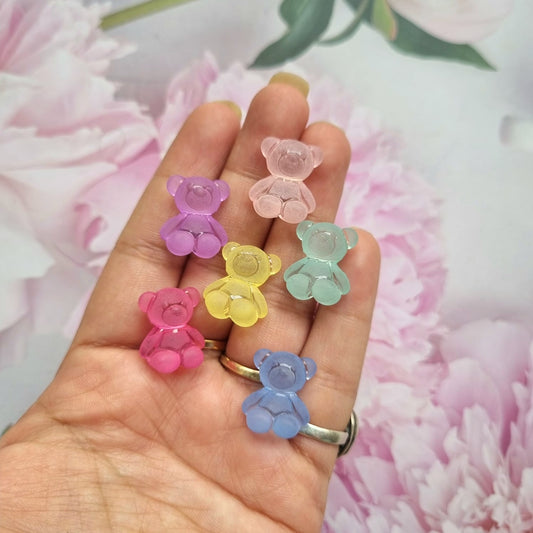 Acrylic Frost Teddy Beads