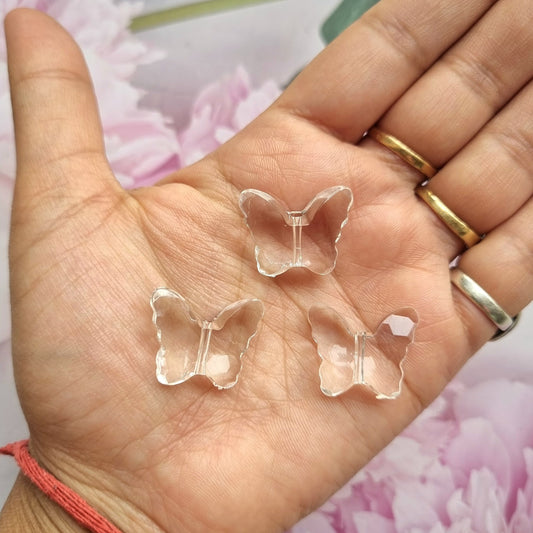 Acrylic Transparent Butterfly Beads