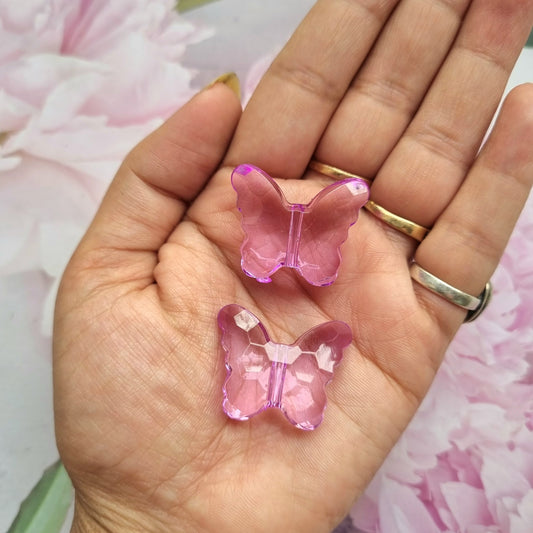 Acrylic Crystal Butterfly Beads