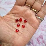 Glass Beads - Mini Heart (Red)