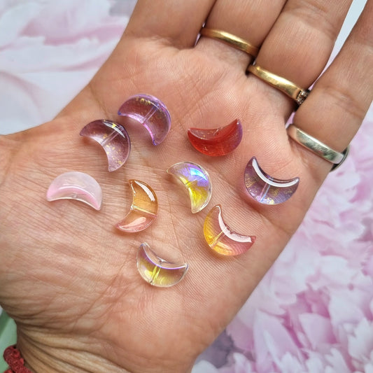 Glass Beads - Crescent Moon