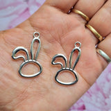 Silver Metal Charm - Bunny