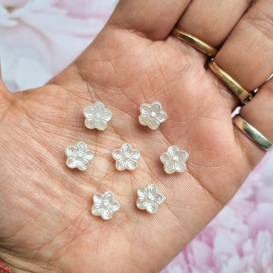 Acrylic Pearl Flower Beads