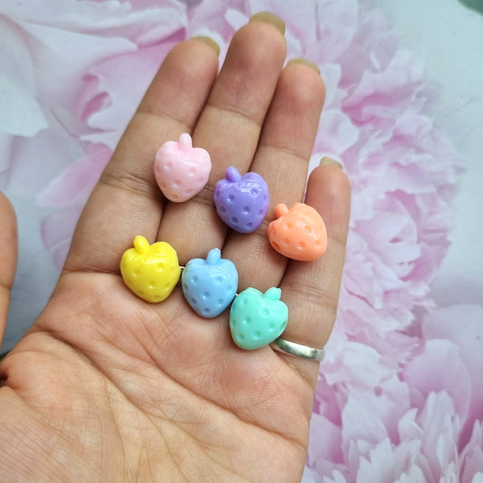 Acrylic Pastel Strawberry beads