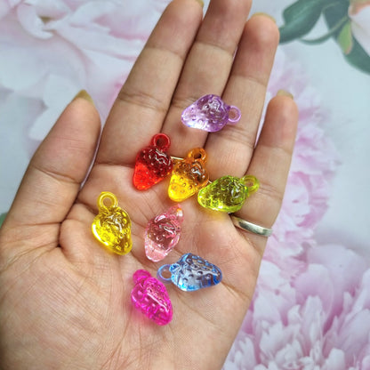 Acrylic Transparent Strawberry Charms