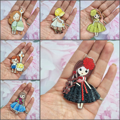 Acrylic Printed Pendant - Doll