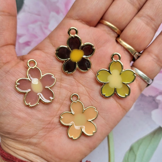 Enamel Charms - Flower