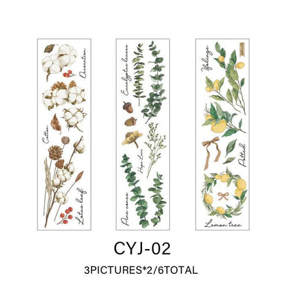 Plant and Butterfly PET Sticker