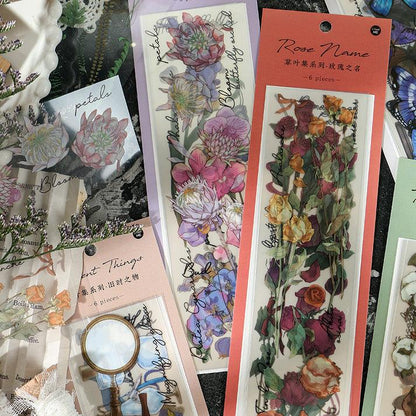 Plant and Butterfly PET Sticker