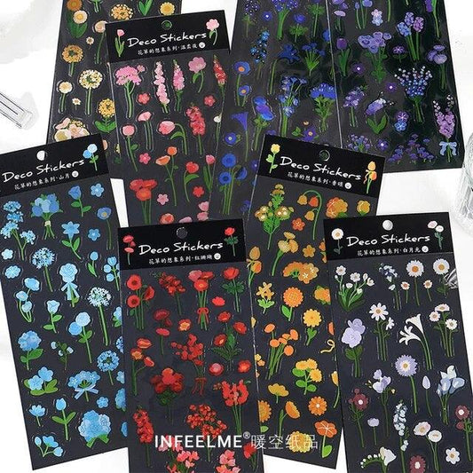 Floral PET Stickers