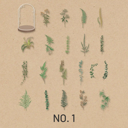 Shape of Nature Retro Plants PET Sticker Pack