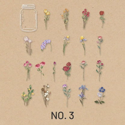 Shape of Nature Retro Plants PET Sticker Pack